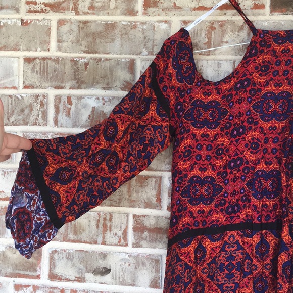 MINKPINK Sun Dancer Cold Shoulder Hi Neck Dress S - Picture 7 of 8